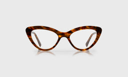 eyebobs vintage cat-eye eyeglasses in brown patterned, front view