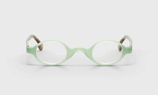 12 - Milky Green Front with Brown and Green Chop Temples