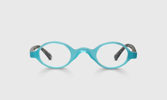 60 - Turquoise Front and Black with Crystal Fishnet Temples