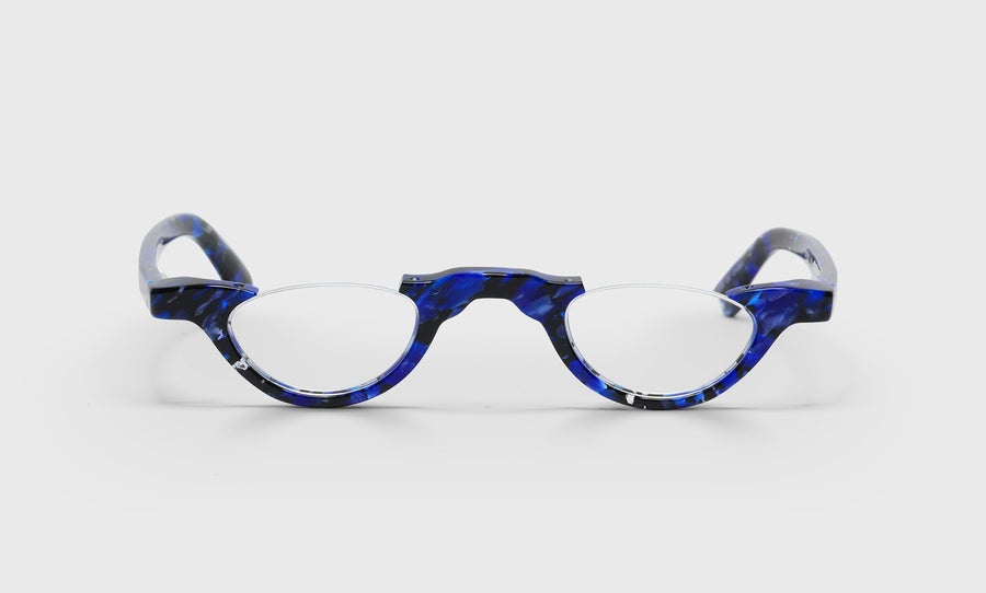 Topless Color 08 - Blue Multi Front with Blue Temples