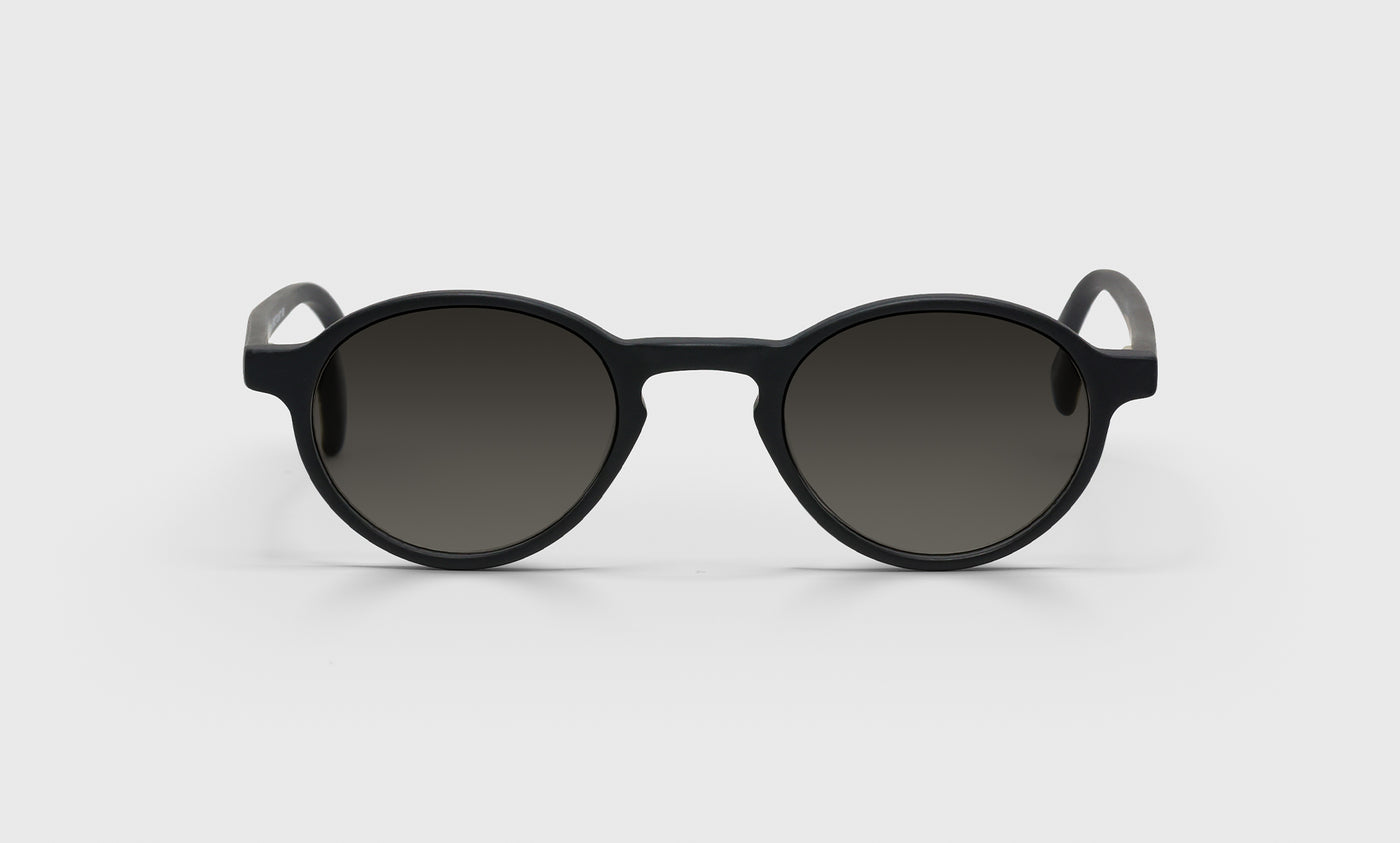 00-pg | eyebobs premium designer board stiff readers, blue light and prescription glasses in black matte finish, polarized grey, front