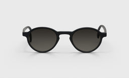 00-pg | eyebobs premium designer board stiff readers, blue light and prescription glasses in black matte finish, polarized grey, front