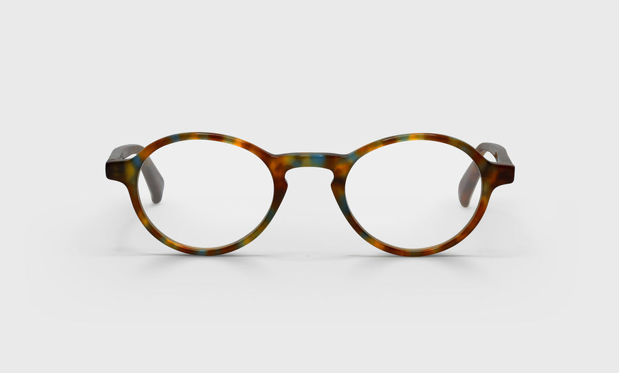 16_eyebobs premium designer board stiff readers, blue light and prescription glasses in spotty blue tortoise