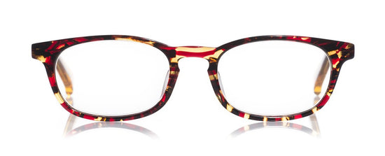 78 - Red tortoise front with orange crystal temples
