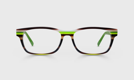84 - Green & Brown Stripe Front with Green Temples