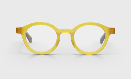 77 - Yellow Front with Blue and Brown Chop Temples