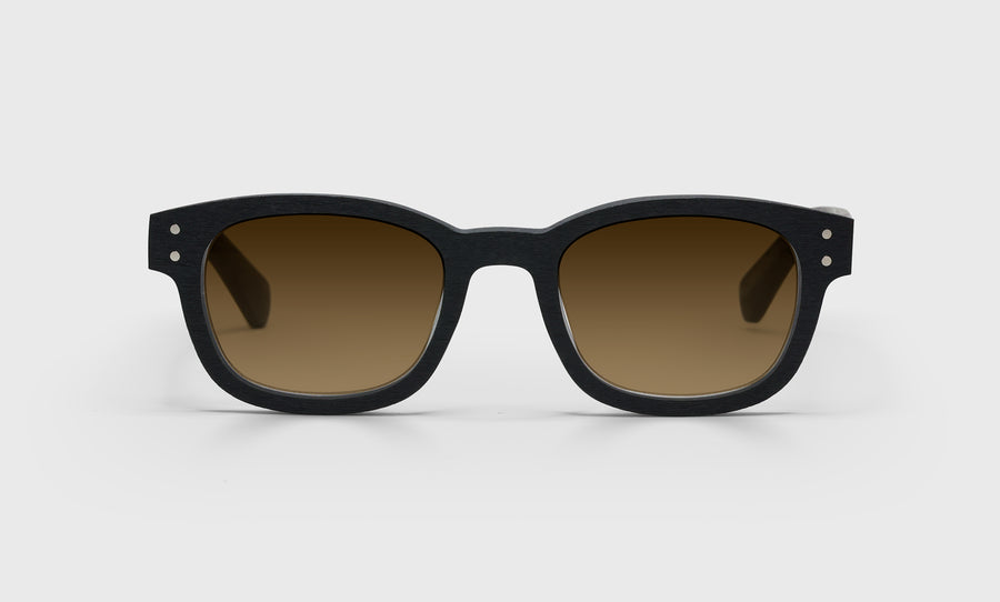 Biff Narrow Color 00 - Black Front and Temples with Matte Woodgrain Finish