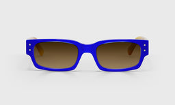 20-pb | eyebobs premium designer peckerhead readers, blue light and prescription glasses in cobalt, polarized brown