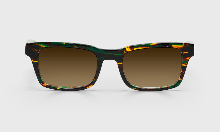 Fare n Square Color 11 - Green Tortoise Front with Green Temples