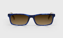 10-pb | eyebobs premium designer number cruncher readers, blue light and prescription glasses in blue, polarized brown