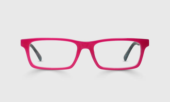 45 - Fuschia Front and Pink with Teal Zebra Temples