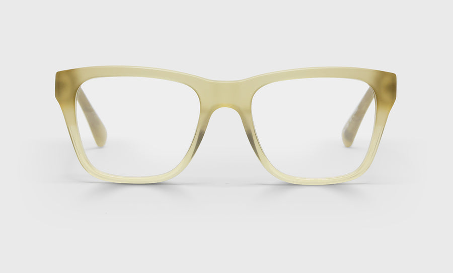 86_eyebobs premium designer kvetcher readers, blue light and prescription glasses in transparent sand