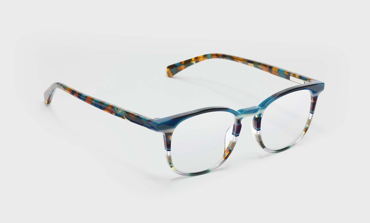 59_eyebobs premium designer board room readers, blue light and prescription glasses in multi stripes