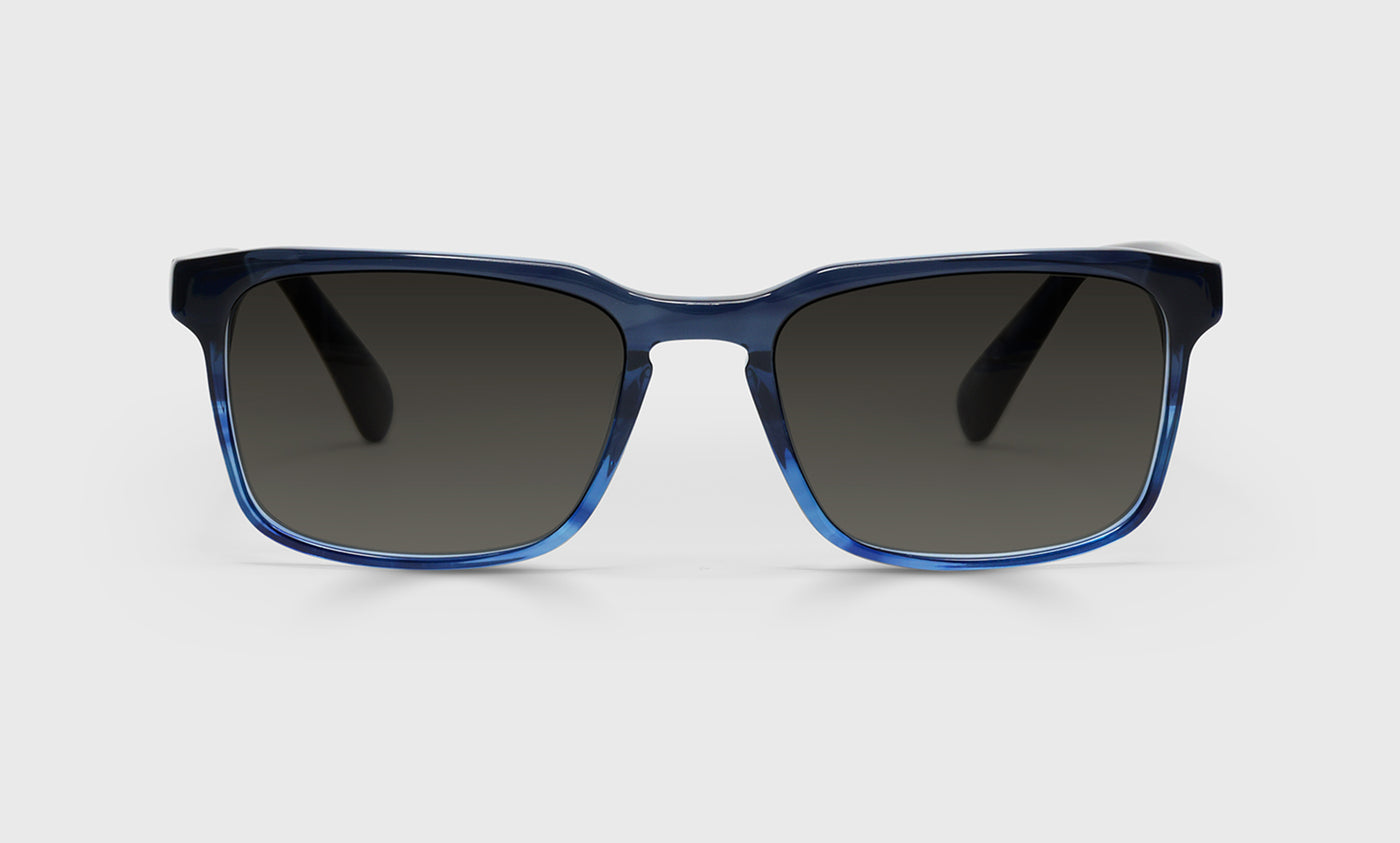 10-pg | eyebobs premium designer seymour glass readers, blue light and prescription glasses in navy fade, polarized grey