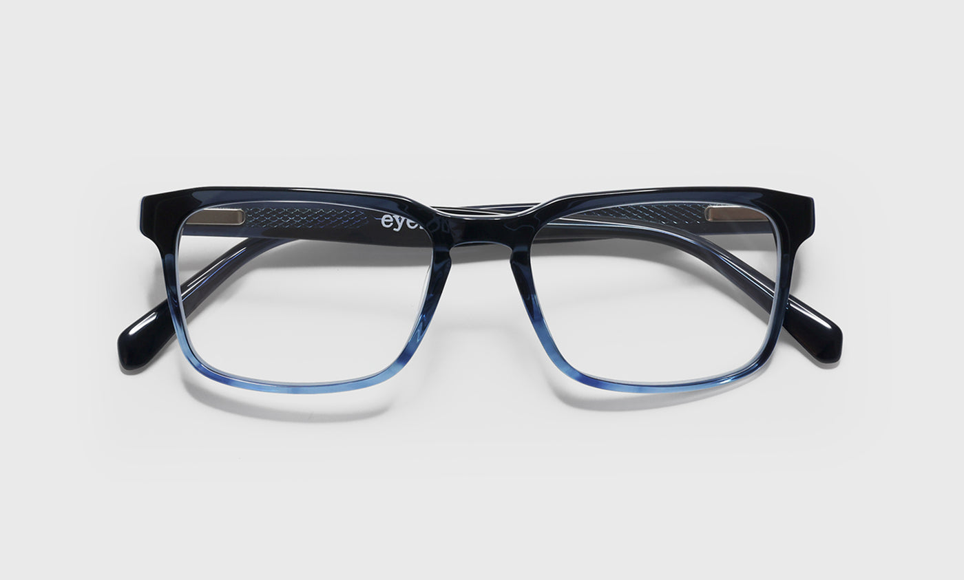 Eyebobs Seymour Glass Prescription Glasses Rectangle Eyeglasses Burgundy to Brown Fade
