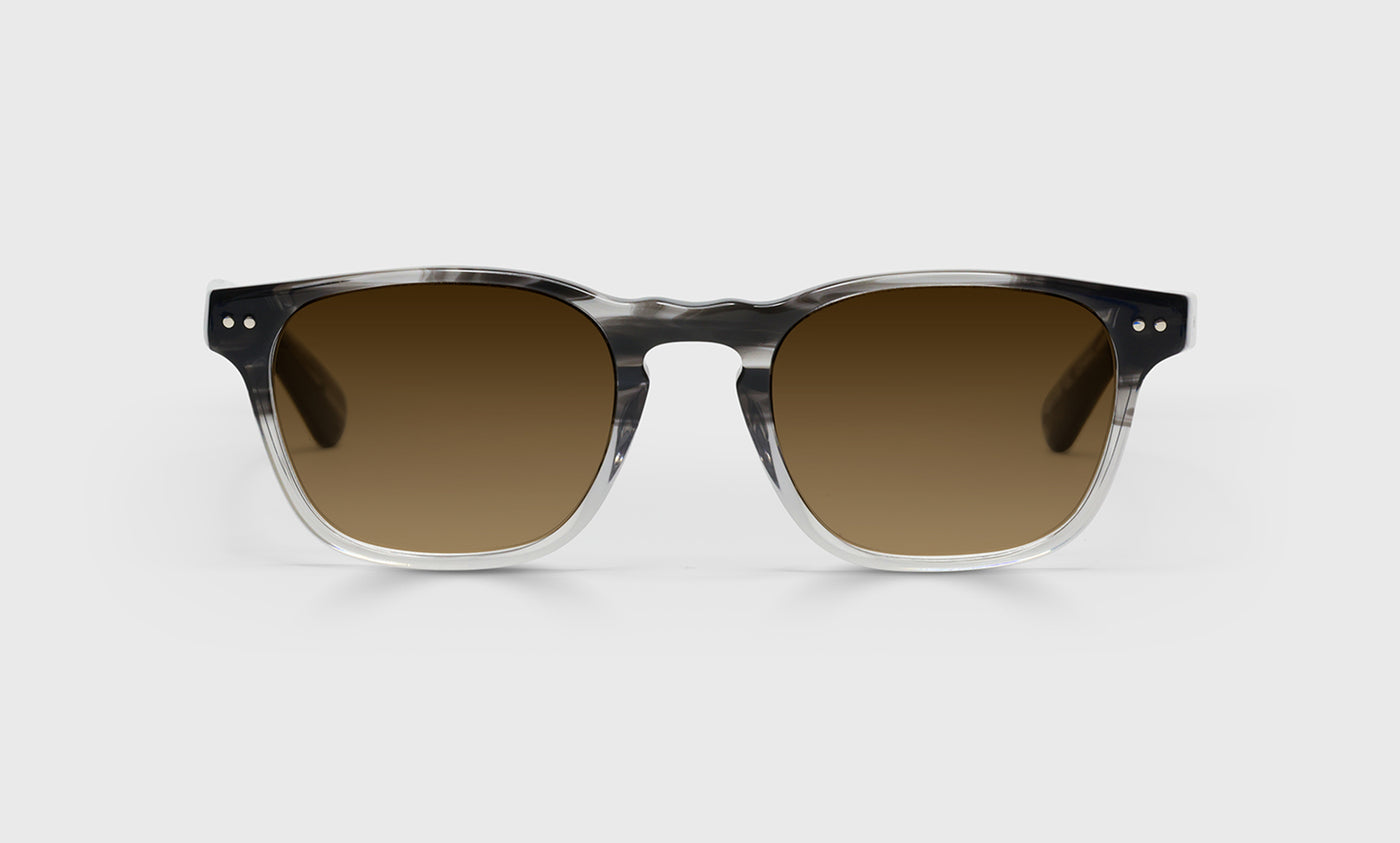 88-pb | eyebobs premium designer old sport readers, blue light and prescription glasses in black grey fade, polarized brown