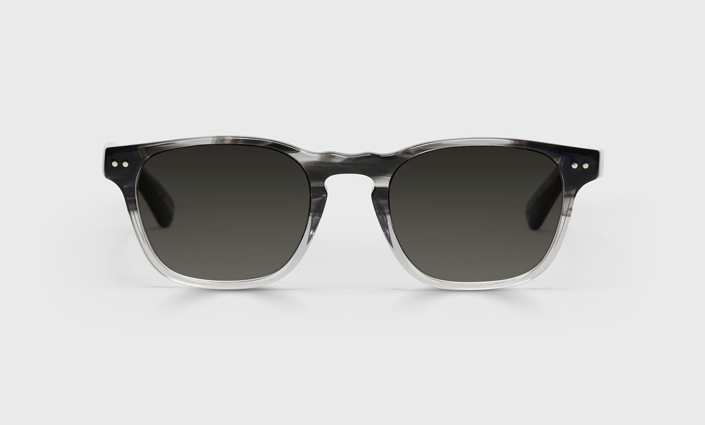 88-pg | eyebobs premium designer old sport readers, blue light and prescription glasses in black grey fade, polarized grey
