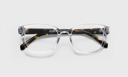 Biff Wide reading glasses with italian-designed acetate frames and scratch resistant lenses in clear and tortoiseshell pattern