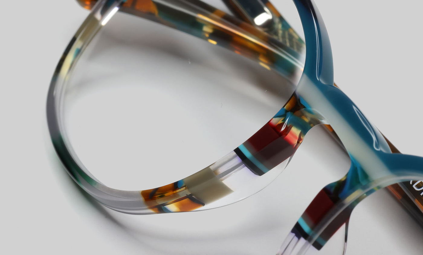 59_eyebobs premium designer board room readers, blue light and prescription glasses in multi stripes