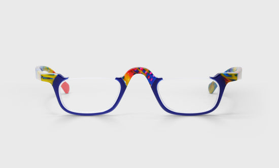 10 - Blue Front with Multi color Temples