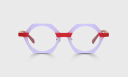 Paradox Color 15 - Milky Lavender and Red Front with Milky Red Temples