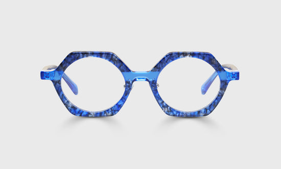 59 - Blue Pattern Front with Blue Crystal Temples