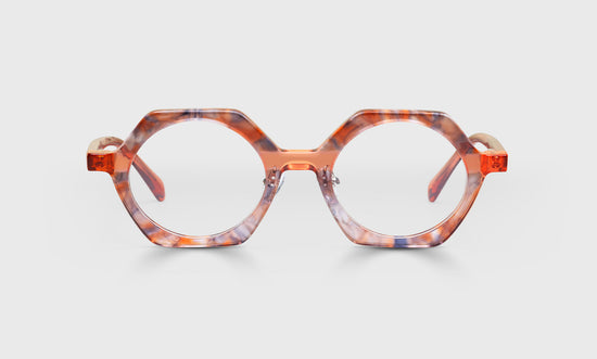 76 - Orange Pattern Front with Orange Crystal Temples