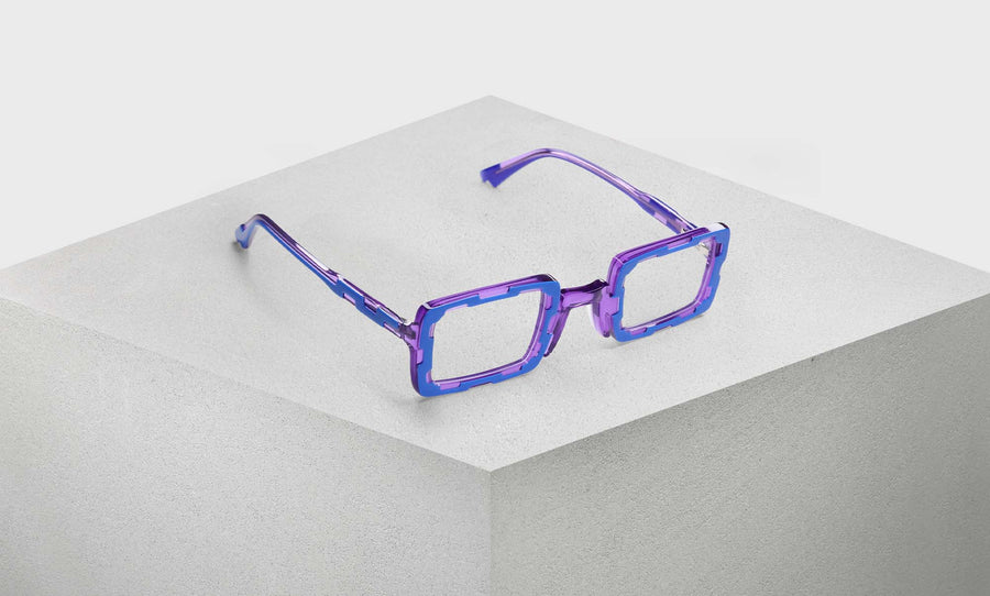 15 | eyebobs Hi Art, Wide, Rectangle, reader, blue light, prescription sunglasses, pedestal image
