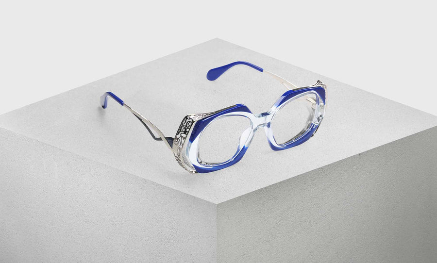 10 | eyebobs Muse, Wide, Geometric, reader, blue light, prescription sunglasses, pedestal image