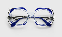 10 | eyebobs Muse, Wide, Geometric, reader, blue light, prescription sunglasses, lay down