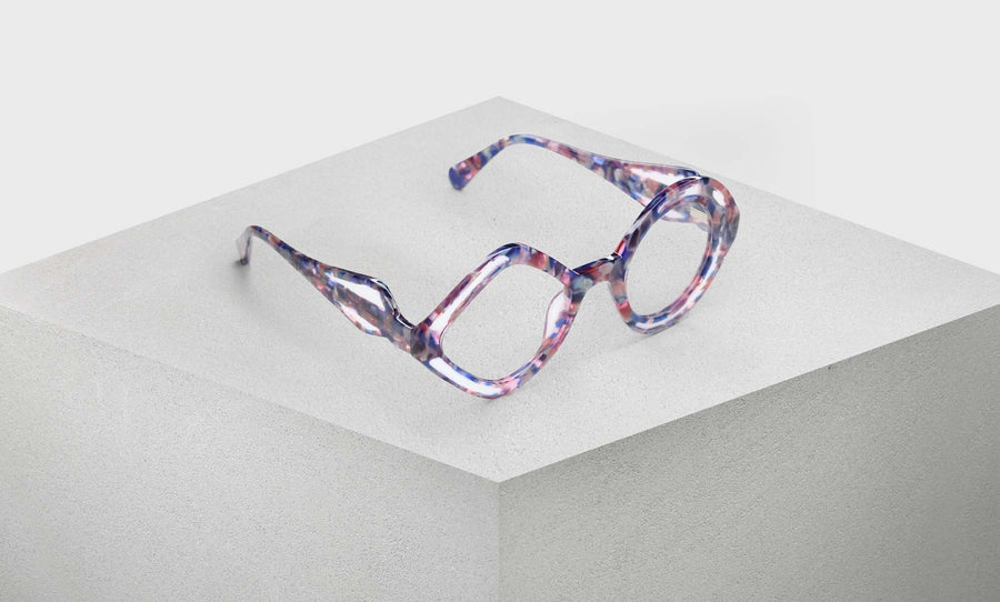 45 | eyebobs Eh-Symmerical, Geometric, Wide, reader, blue light, prescription glasses, pedestal image