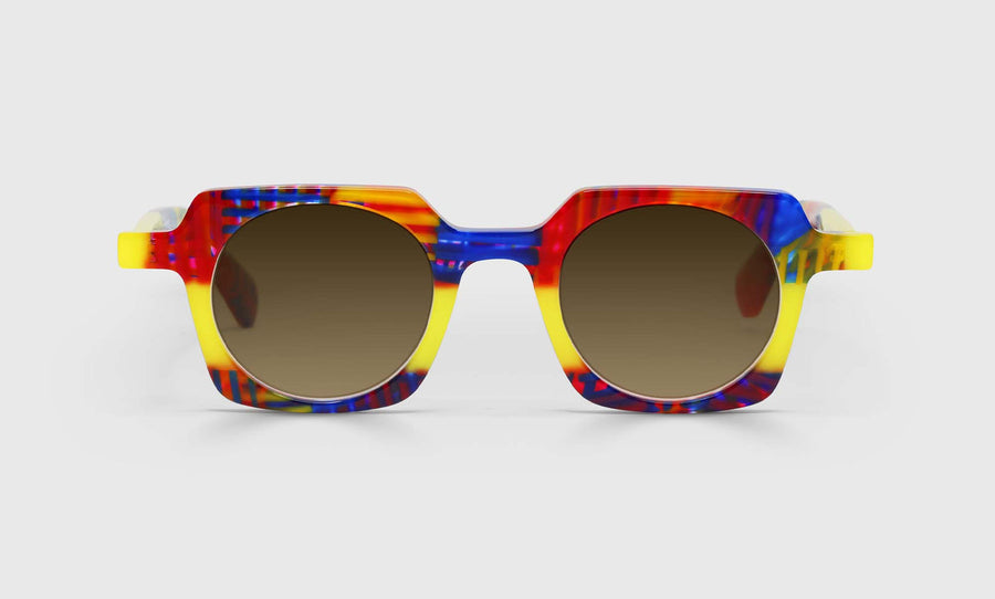 Chutzpah'd Wide Color 01 - Red and Yellow Multi Color Front and Temples
