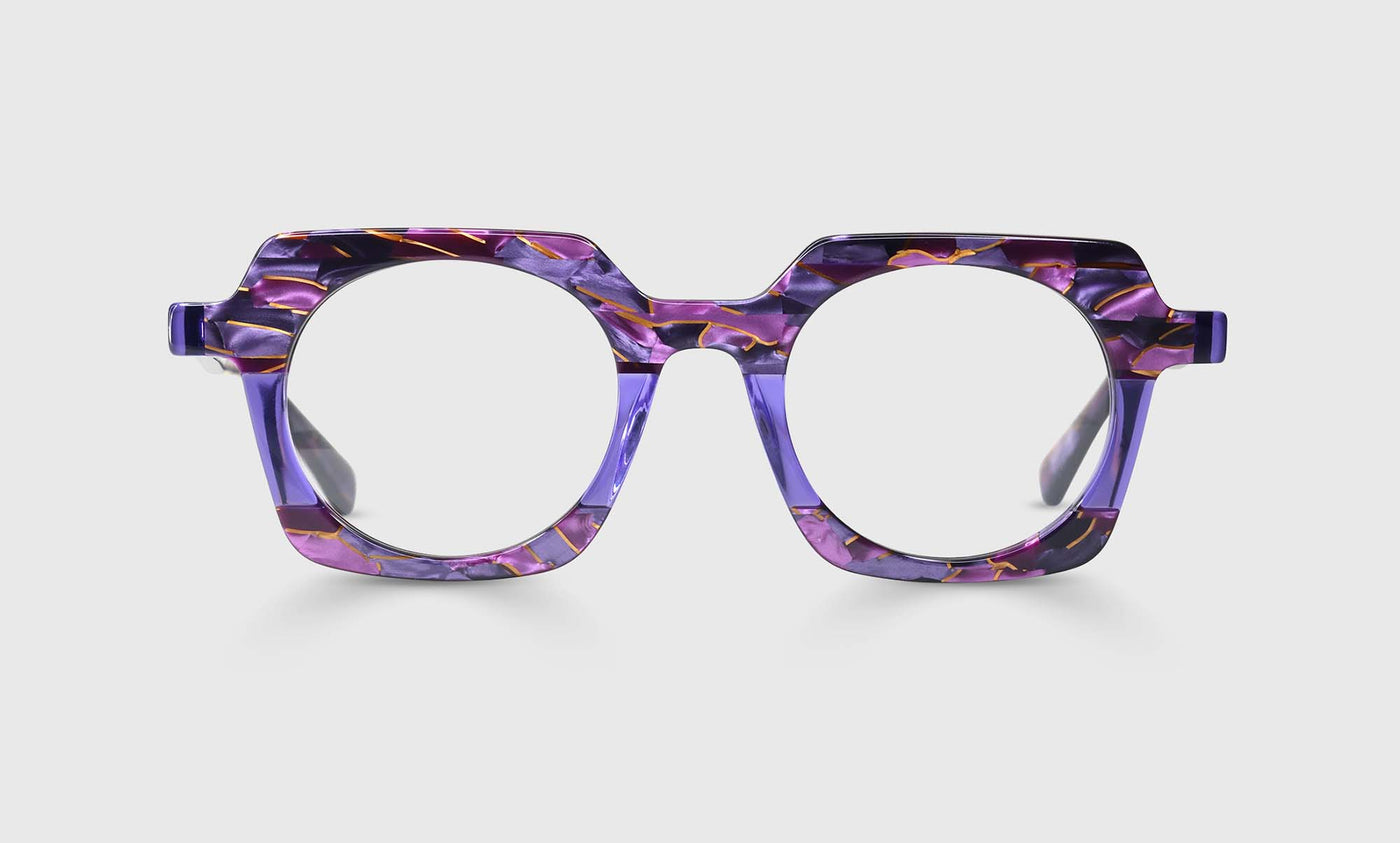 Chutzpah'd Wide Color 15 - Purple, Pink, and Gold Mosaic Front and Temples