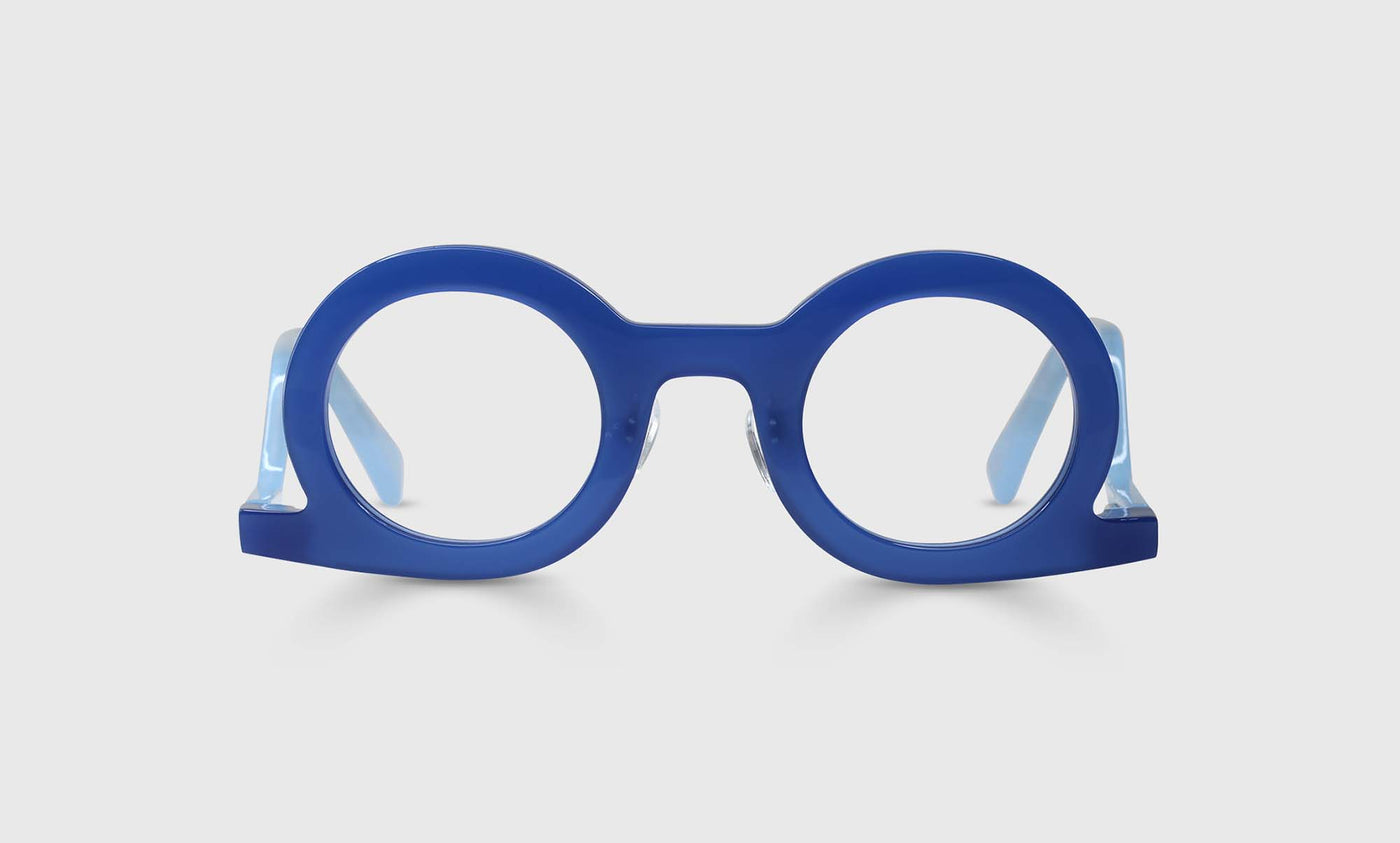 Temple Tantrum Color 10 - Cobalt Front and Milky Blue Temples