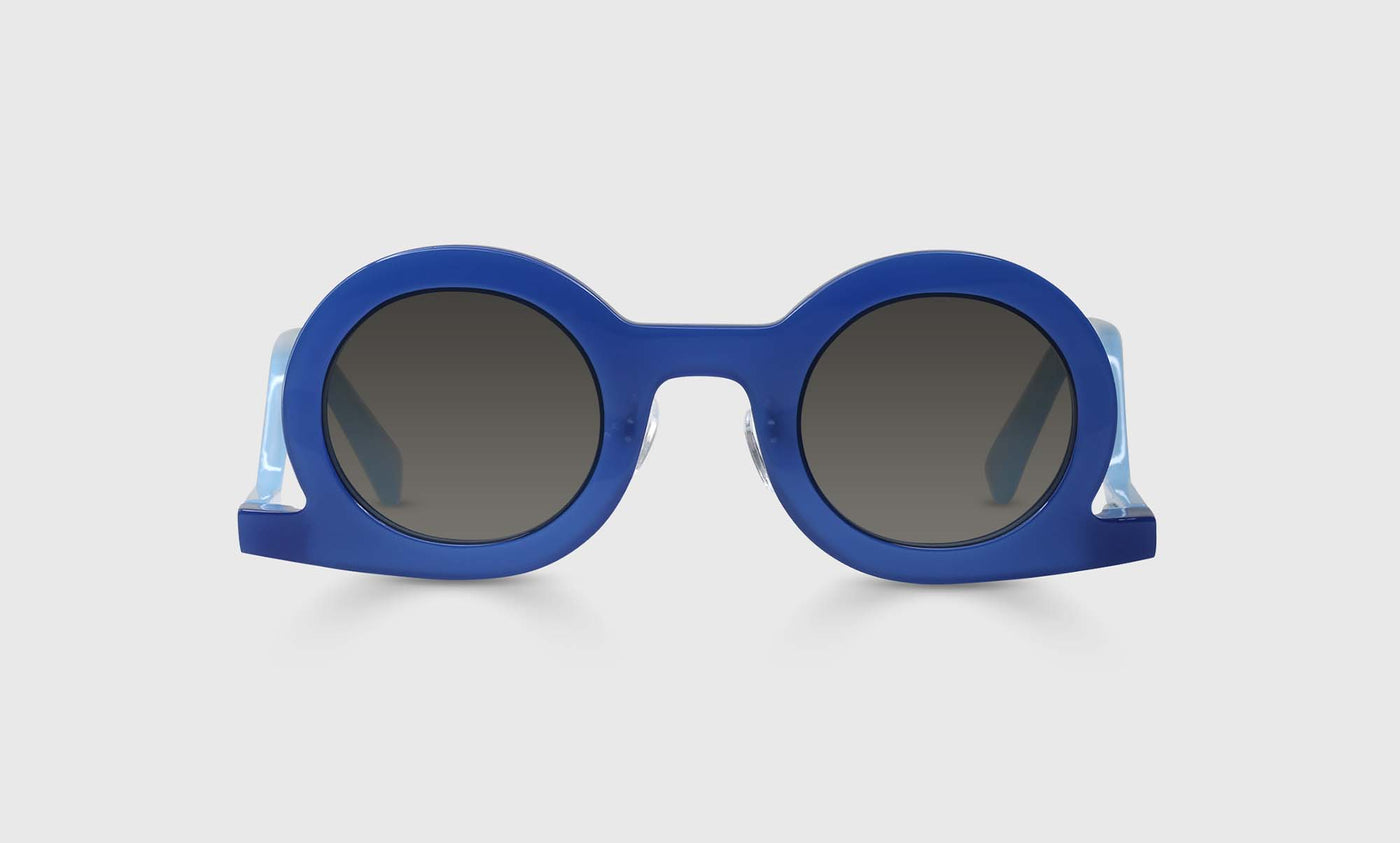 Temple Tantrum Color 10 - Cobalt Front and Milky Blue Temples
