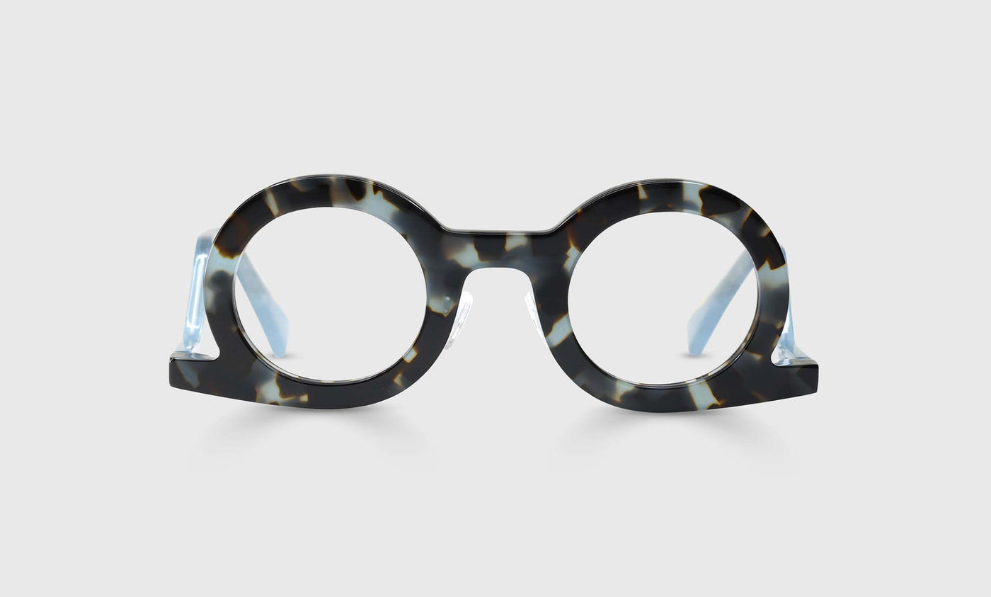 Temple Tantrum Color 11 - Blue Tortoise Front and Grey-Blue Temples