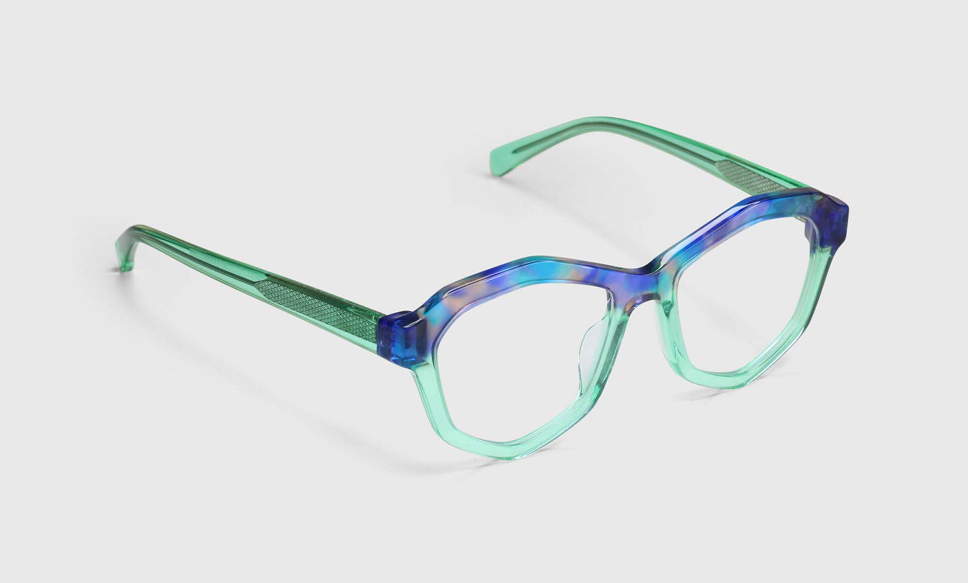 17 | eyebobs Tough Nut, Average, Geometric, readers, blue light, prescription glasses, angled image
