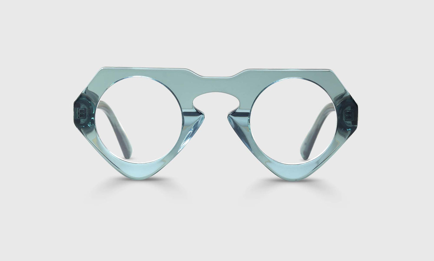 Elgnairt Color 74 - Grey-Teal Crystal Front and Temples