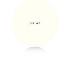 Round acetate blue light blocking lens with subtle tint displayed on a clean white background
