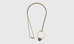 Green Jasper with Brass Chain