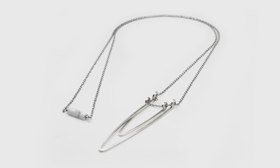 Double Daggers with Silver Chain