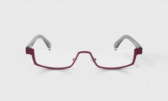 44 - Burgundy Front with Grey Crystal Temples