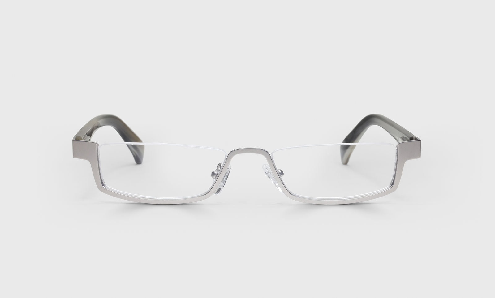 H1_eyebobs premium designer peek performer readers, blue light and prescription glasses in matte silver