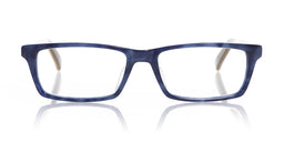 Number Cruncher Color 10 - Blue Denim Front with White Horn and Khaki Temples